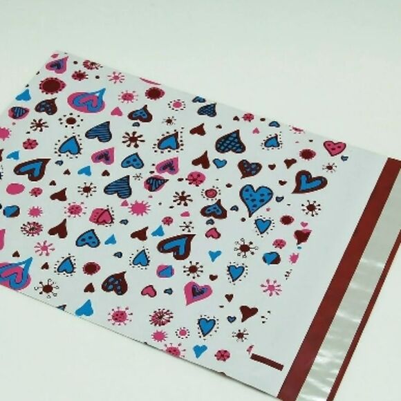 Colorful Heart Pattern Mail Poly Shipping Merchag Supply Swag Boho Cute Fun Y2k - Picture 3 of 14